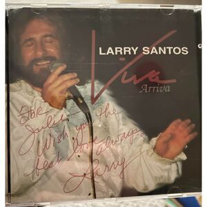 Autographed Larry Santos Viva Arriva Larry Santos Overture Records 34101-2 CD